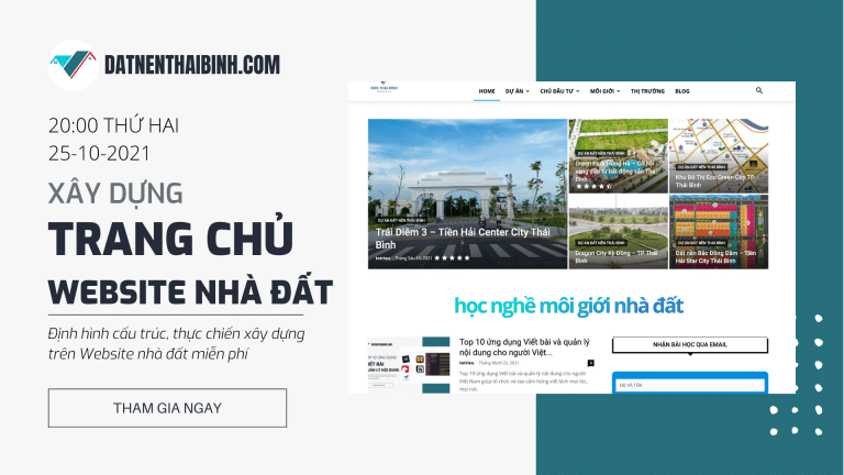 Xây dựng trang chủ Website nhà đất