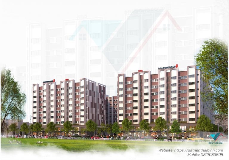 Phối cảnh tổng quan DragonEco Apartment Vũ Phúc Thái Bình