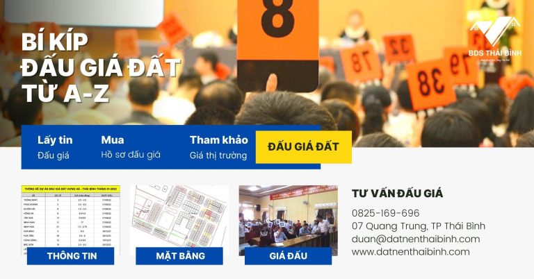 Đấu giá đất Thái Bình cuối năm: Cách để lướt sóng tránh bị kẹp hàng (phần 1)